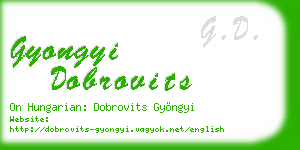 gyongyi dobrovits business card